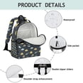 thumbnail image 4 of DarkBlue Cartoon Dinosaurs Yellow Triangles Pattern Backpack for School,Cute School Bag,Schoolbag with Adjustable Shoulder Straps & Padded Back,15.25"x11.5"x5.25", 4 of 5