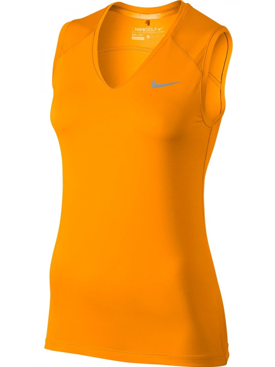 Nike Women's Sleeveless Orange Top T Shirt Size S