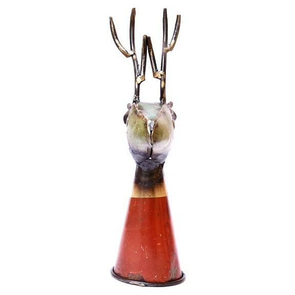 De Kulture Works Iron Deer Bottle Topper Decorative Cap Figurine, Recycled Iron, All Occasion