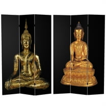 Handmade 6' Canvas Thai Buddha Room Divider
