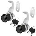 thumbnail image 1 of Black Tool Box Lock with Key,Same Key Cabinet Lock,Hook Cam,Tubular Cam Lock,Zinc Alloy,RV LOCK CM1917 CM1930 1-1/8-Inch, 1 of 6