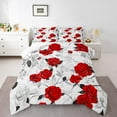 thumbnail image 3 of Homewish Romantic Red Rose Queen Comforter Set for Couple, Anniversary Flower Floral Bedding Sets, Valentines Day Reversible Bedding Comforter Set, Ultra Soft Bedroom Decor, 3-Piece, 3 of 8