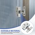 thumbnail image 5 of Uxcell Cabinet Glass Door Hinge, Steel, Zinc Alloy Clamp Frameless Clip Bright Silver, 5 of 7