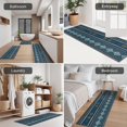thumbnail image 5 of Blue Geometric Striped Pattern Kitchen Rugs Sets Of 3,Kitchen Runner Rugs Non Skid Washable,Decorative Kitchen Floor Mats for Kitchen,Sink,Laundry,17"x30"+ 17"x47" + 17"x59", 5 of 6