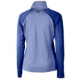 thumbnail image 3 of Women's Cutter & Buck Royal Delaware Fightin' Blue Hens Forge Tonal Stripe Stretch Half-Zip Pullover Top, 3 of 3