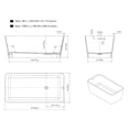 thumbnail image 7 of Vanity Art 59" x 30" Solid Surface Resin Stone Freestanding Bathtub, 7 of 7