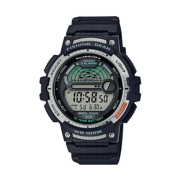 how to set analog time on casio fishing gear watch
