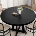 thumbnail image 3 of BeesClover Dining Table for 4 to 6 People, 47 Inch Round Dining Table, Wooden Kitchen Table with Sturty Legs, Dining Room Table for Dining Room, Kitchen(Without Chairs), 3 of 6
