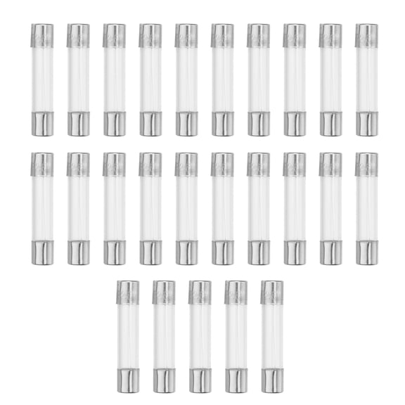 Unique Bargains 25pcs Car 2.5A Quick Blow Glass Tube Fuses Breaking Voltage 250V 6x30mm 0.24x1.18 Inch Fuse Glass Tubes