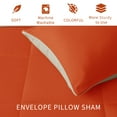 thumbnail image 2 of Exclusivo Mezcla Lightweight Reversible 3-Piece Comforter Set All Seasons, Down Alternative Comforter with 2 Pillow Shams, King Size, Burnt Orange/Brich Beige, 2 of 7