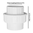 thumbnail image 4 of Anxingo 2 Inch PVC Union Coupling with O-ring, SCH40 Adapter for Plumbing Systems in Swimming Pools and Outdoor Water Applications (ID 60.3mm)-2 Pcs, 4 of 6