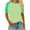 Green1, variant on fatyb Womens Summer Tops Short Sleeve Color Block Tshirts Casual Crew Neck Loose Tee Blouses for S-5xl
