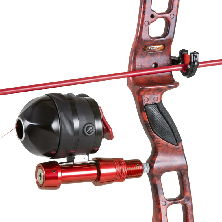 Cajun Bowfishing Fish Stick Pro Take-Down Bowfishing Bow with Spin Doctor  and Brush Fire Rest, Fishing Rod and Reel Combo