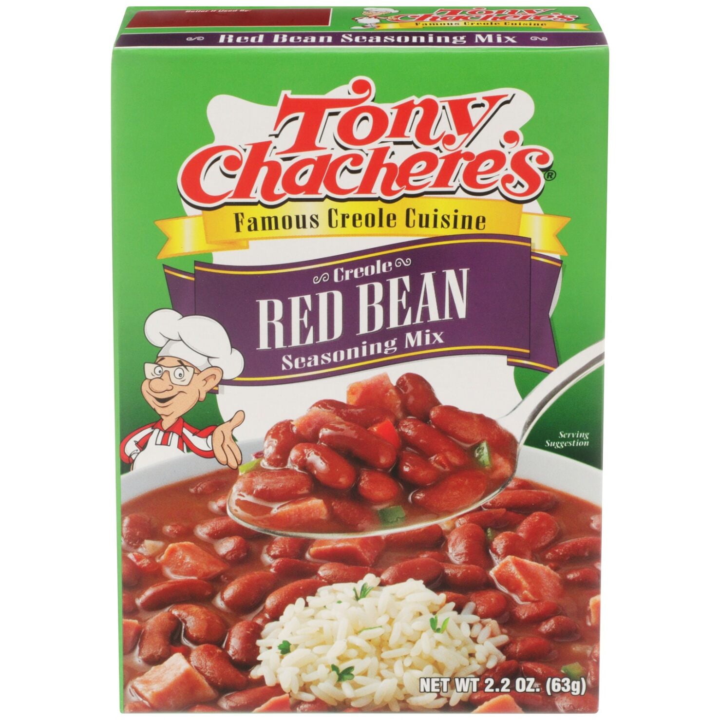 (4 pack) Tony Chachere’s, Red Beans, Seasoning Mix, Cajun, 2.2 oz