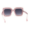 thumbnail image 4 of Kids Size Girls Bling Concave Engraving Iced Out Rectangular Butterfly Sunglasses Pink Smoke, 4 of 4