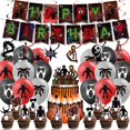 thumbnail image 2 of Roblox Doors figura puerta fiesta tirar bandera globo encanto Diablo serie Juego cumpleaños fiesta decoración globo, 2 of 4