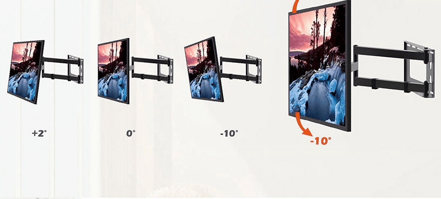 Mount Plus MP-L28-600 Long Arm Full Motion TV Wall Bracket with 29 inch Extension Articulating Arm | Fits Screen Sizes 32 to 70 Inch (29" Extension Dual Stud 32" to 70")