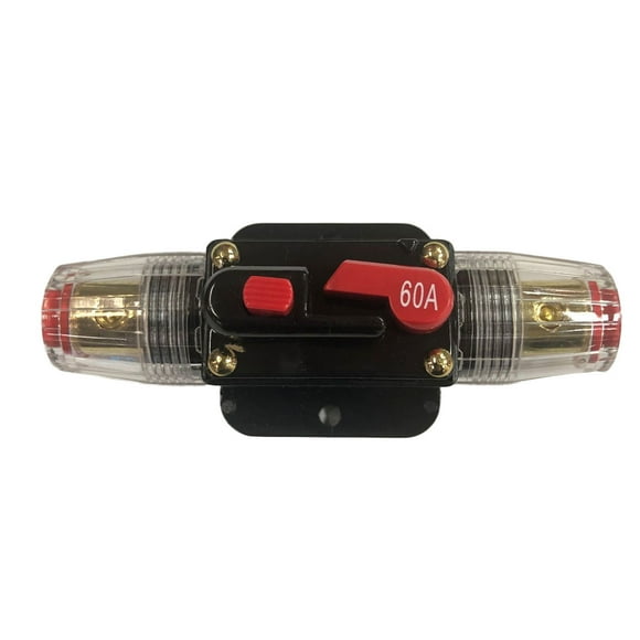 FRCOLOR circuit breaker fuse 60A Auto Car Protection Stereo Switch Fuse Holders Inline Circuit Breaker Reset Fuse Inverter for Car Audio System Protection Device,4.02"X1.69"X1.57"