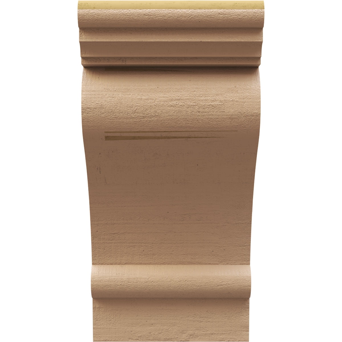 8"W x 8"D x 16"H Wide Mayflower Rough Cedar Woodgrain TimberThane Corbel, Primed Tan