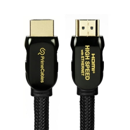 PrimeCables 15ft HDMI 2.0 Cables with Nylon Jacket Mamba Series,Black