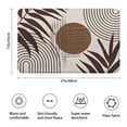 thumbnail image 3 of Brown Boho Geometric and Plant Pattern Bathroom Rugs Mat,Non Slip Microfiber Bathroom Rug,Rubber Backing,Soft Bathroom Mats for Bathroom Floor,Tub and Shower,17x27in(43x68cm), 3 of 5