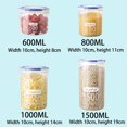 thumbnail image 1 of 5 Pcs Boîte de Rangement Scellée Transparente Organisateur de Cuisine pour Aliments Réservoir de Stockage, 1 of 5