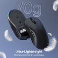 thumbnail image 5 of AJAZZ NJ08 Wireless Gaming Mouse 70g Lightweight, 12800 DPI, RGB Strip, 3-Mode Connection 2.4GHz/BT/Wired, 1000Hz Polling Rate, Ergonomic Right-Handed Design for PC, Mac, Windows, Laptop, 5 of 9