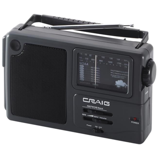 Craig Electronics Inc CR4181W Portable AM & FM Weather Band Radio