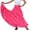 Hot Pink, variant on Arlun Long Modern Standard Ballroom Dance Fancy Training Skirts for Women High Waist Ruffle Layered Flared Swing Flowy Maxi Skirt Solid Color Summer Mesh Skirts for Performance Red One Size