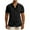Black, variant on COSFO Mens Button Up Shirts Short Sleeve Summer Faux Linen Shirts Vacation Solid Collared Beach Loose Fit Tops