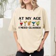 thumbnail image 3 of Funny Womens T Shirts Crew Neck Letter Print Loose Fit Summer T Shirts Fashion Basic Tops for Travel Dating, 3 of 6