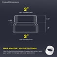 thumbnail image 2 of 3 in. White PVC DWV Male Adapter, MPT x Hub Fitting for Drain, Waste & Vent Systems (25-Pack), 2 of 8