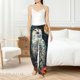 thumbnail image 4 of Balery Moon Flower White Owl Pantalones de pijama para mujer, pijamas ultraligeros, pantalones de estar por casa-XX-Large, 4 of 6
