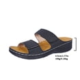thumbnail image 2 of Xucatan Women's Fashionable Peep Toe Wedge Slides with Metal Buckle Accent, Thick Platform Sole Comfortable Slippers, Slip-On Summer Sandals with Cushioned Footbed Gift, 2 of 7