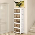 thumbnail image 2 of Costway 83.5 Gallons Stackable Storage Bins with Lockable Wheels 5 Pack Folding PP Organizer, 2 of 10