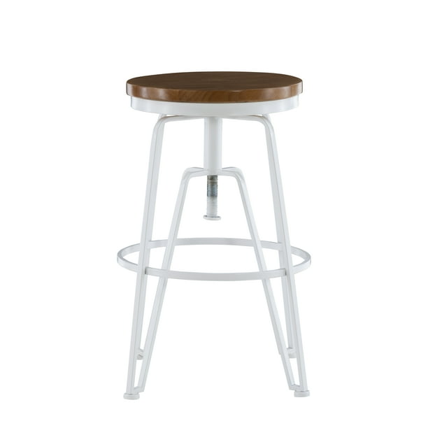 Linon Backless Metal Bar & Counter Stool, 25"29" Adjustable Seat