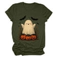 thumbnail image 4 of CAUYDY Halloween Shirts Woman Ghost Bats Pumpkin Coffee Crewneck Short Sleeve Tee Shirt Funny Tops Tshirts(AG,XXL), 4 of 5