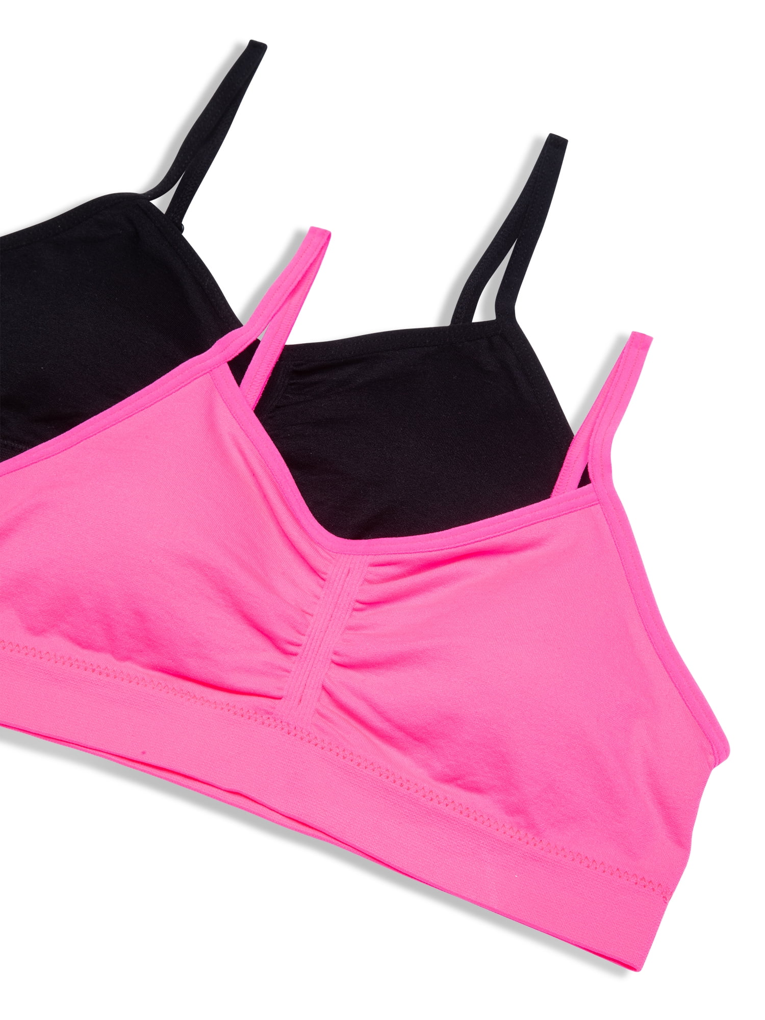 Maidenform Sweet Nothings Girls Ruched Crop Seamless Bra, 2-Pack, Sizes (XS-XXL)