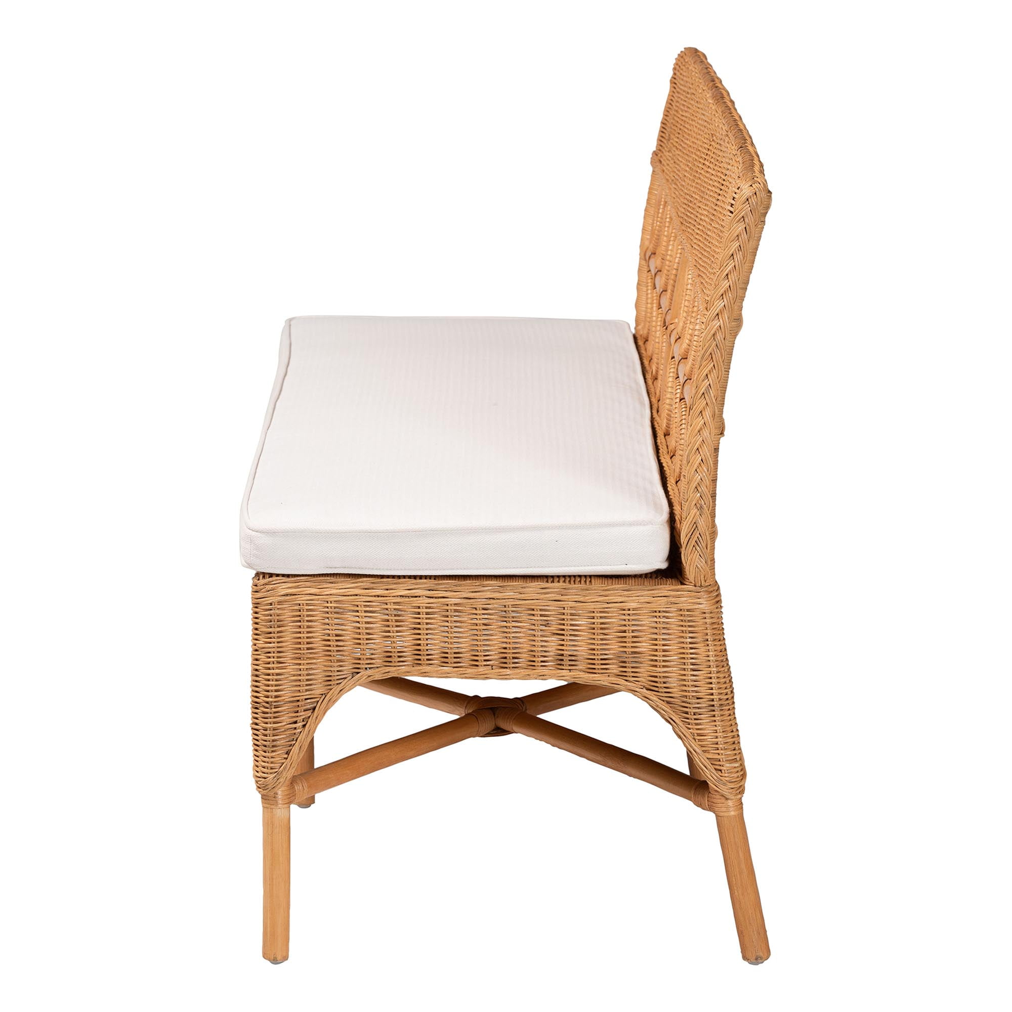 bali & pari Oxford Boho Dining Bench, Light Honey