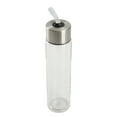 thumbnail image 5 of (8 pack) Mainstays 18 oz Plastic Clear Water Bottle with Stainless Steel Screw Cap Lid and Strap, 1 Each Included, 5 of 9
