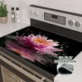 thumbnail image 6 of Lotus Stove Cover, Black Non Slip Kitchen Electric Stove Pad Washable 20x28inch, Heat Resist Gas Range Mat Induction Kitchen Decor Cooktop Protector Pad, 1Pc, 6 of 9