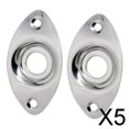 thumbnail image 1 of BELOVING 5x2 Pieces Oval Output Input Jack Socket Plate for Electric Guitar Bass, 1 of 9