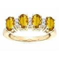 thumbnail image 2 of Star K� Oval 5x3 Genuine Citrine 4 Four Stone Band Ring, 2 of 9