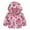 Hot Pink, variant on Tiijoy Infant Girls Windbreaker Floral Lightweight Zip Up Hooded Jacket Coat, Sizes 18-24M