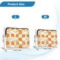 thumbnail image 4 of FORMRS 13-13.3 inch Laptop Sleeve Case Soft Carrying Quilted Computer Bag Cover, Orange Checkered Pattern, 4 of 7