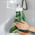 thumbnail image 2 of ZIATUBLE Marble Stripes Hand Towels with Loop Absorbent Tea Towels for Kitchen Reusable Bathroom Hand Bath Towel with Snap Button Hanging Dish Towels Lightweight Hand Tie Towel, 2 of 7