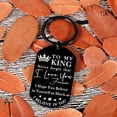 thumbnail image 7 of Anniversary for Him Her Valentine's Day Gifts for Boyfriend Husband To Be Key Chain Gifts for Him Men Hubby Birthday Fiance Groom Wedding Engagement Presents from Girlfriend Wife To My King Keychain, 7 of 7