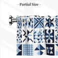 thumbnail image 5 of Drapery Wear Rod Short Curtain 54x18in Filter With Light Feature For Easy Installation Rod Free For Bedroom Kitchen Bathroom\r\n Aliceblue Geometric Patterns_2, 5 of 7