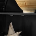 thumbnail image 6 of GZXS Arched Kitchen Pantry Cabinet with Glass Doors, Display Curio Case with LED Light Strip, Modern Retro 5-Tier Storage Hutch Cabinet for Kitchen & Dining Room, 30"L x 15.5"W x 67"H, Black, 6 of 10
