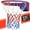 Red, White & Blue, variant on Heavy Duty Basketball Net Replacement - All Weather Anti Whip, Fits Standard Indoor or Outdoor Rims - 12 Loops